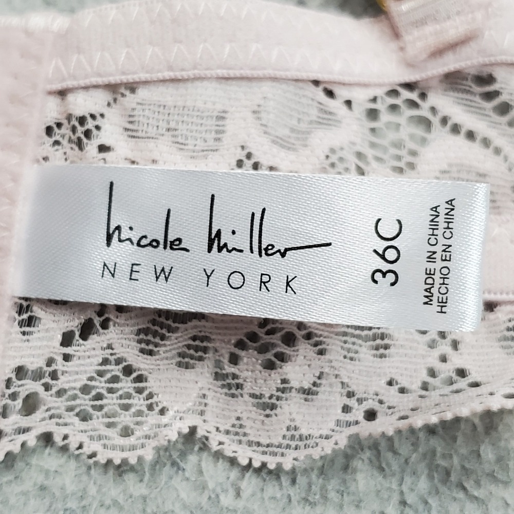 Nicole Miller Women Bra 36C Pink Floral Adjustable Balconette Underwired NWT - Picture 3 of 10